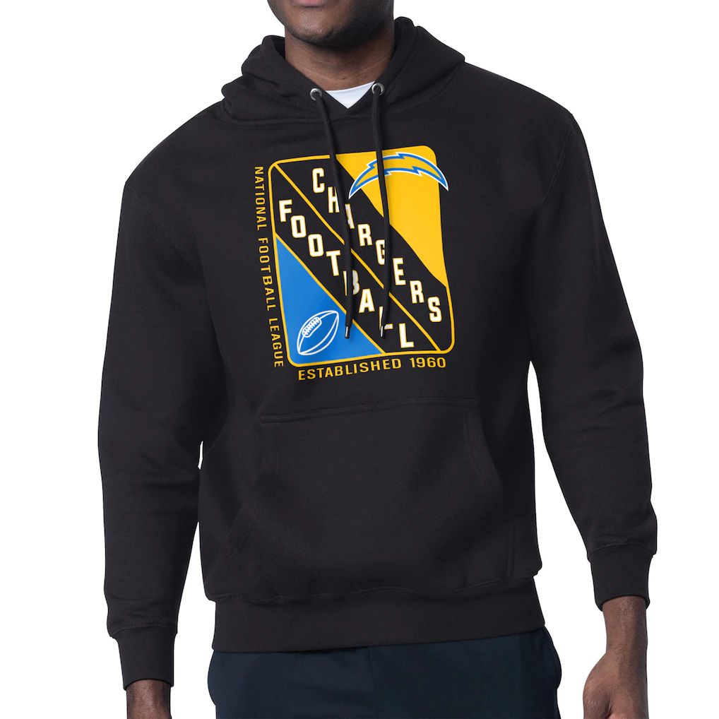 Men 2026 NFL Los Angeles Chargers black Hoodie hooded style 01